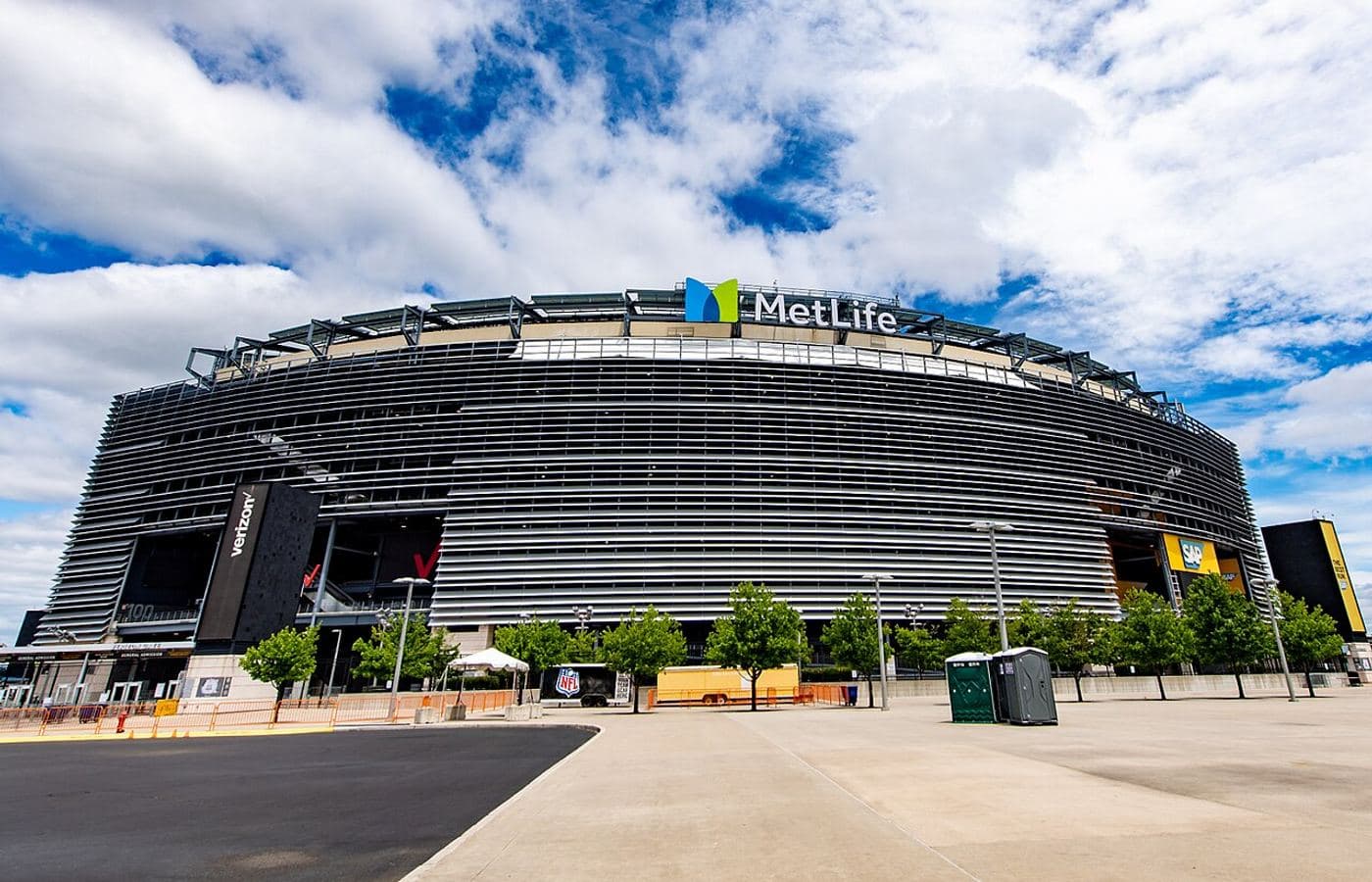 MetLife Stadium exterior in East Rutherford, New Jersey